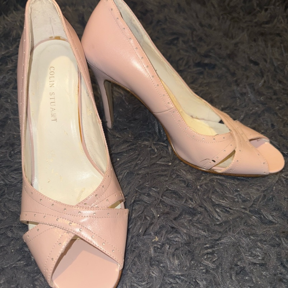 Colin Stuart Pink Crisscross Heels